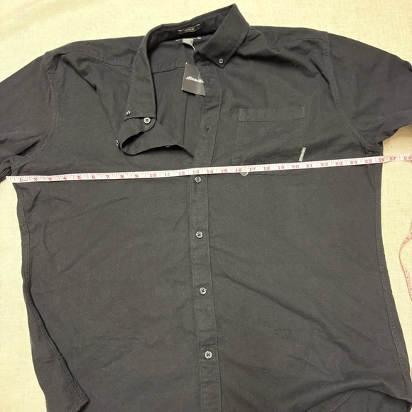 Eddie Bauer Mens XL Eddie's Favorite Flannel Classic Fit Shirt Black Coal NWT - Picture 7 of 11